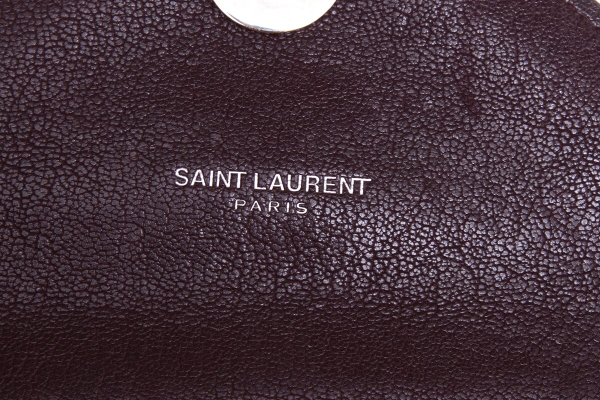 YSL Burgundy Classic Medium College Bag