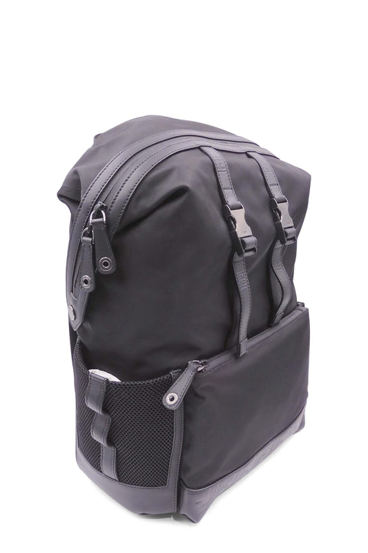 Zucca Embossed Trimmed Backpack Black