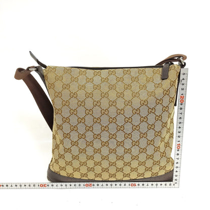 Gucci  Brown Canvas Crossbody Bag