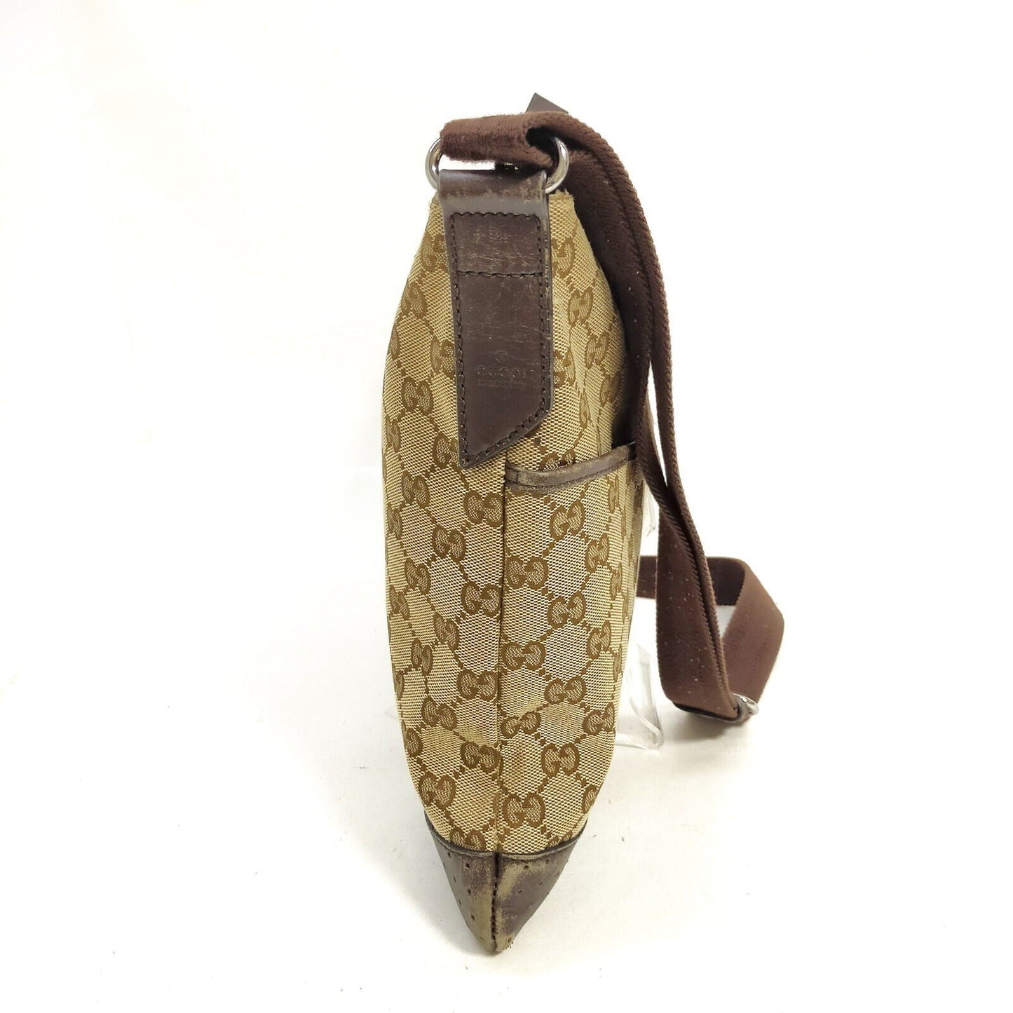 Gucci  Brown Canvas Crossbody Bag