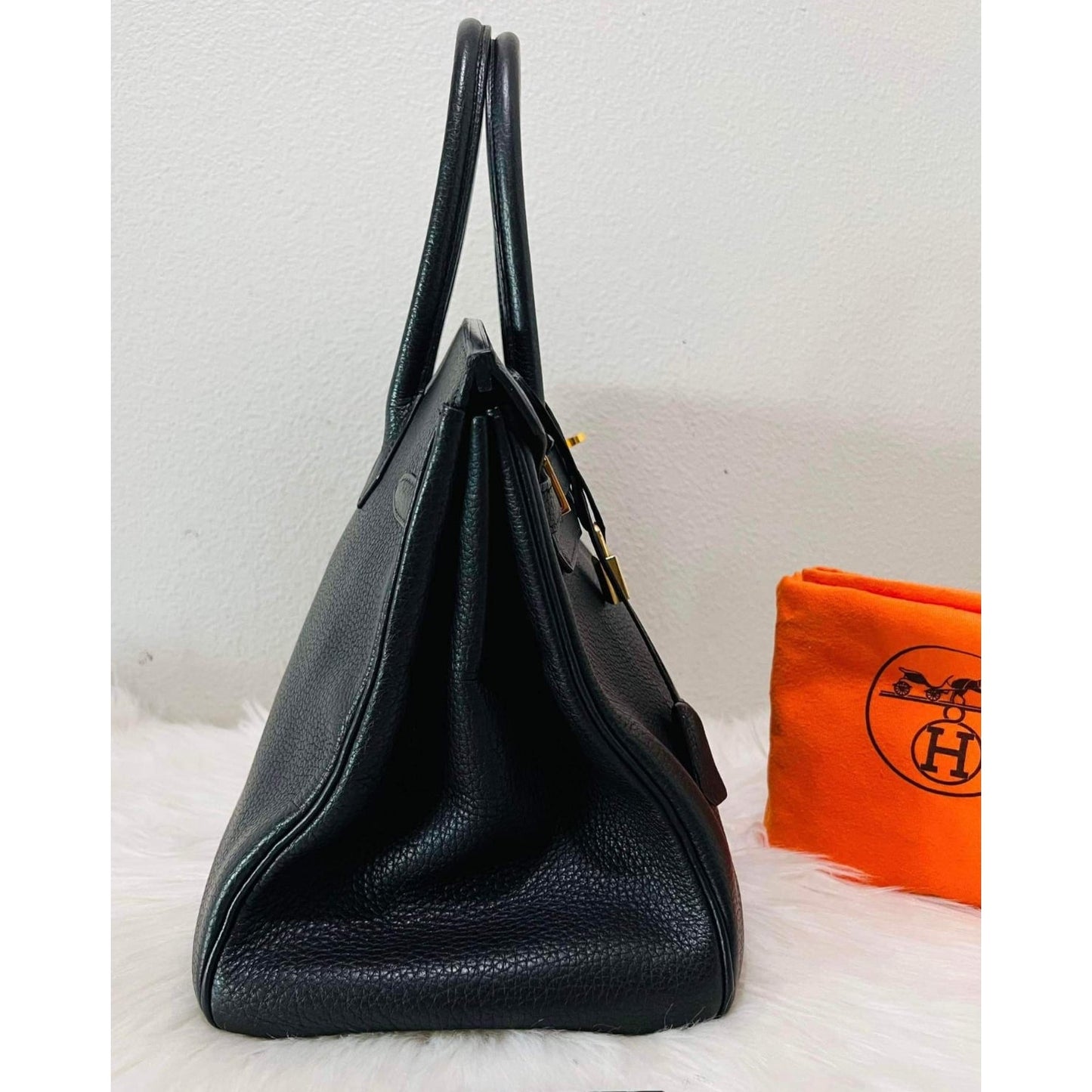 HERMES Birkin 35 Black Hand Bag