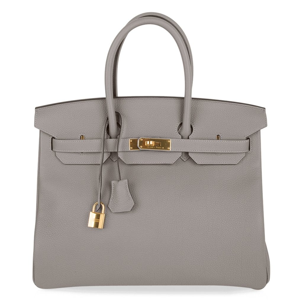 Hermes Birkin 35 Bag Gris Asphalte Togo Gold Hardware