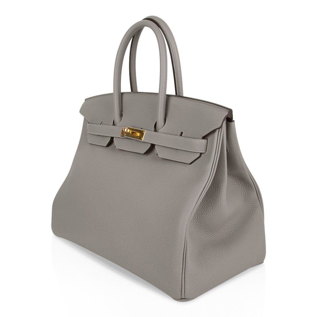 Hermes Birkin 35 Bag Gris Asphalte Togo Gold Hardware