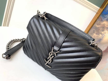 YSL College Medium Quilted leather Bag