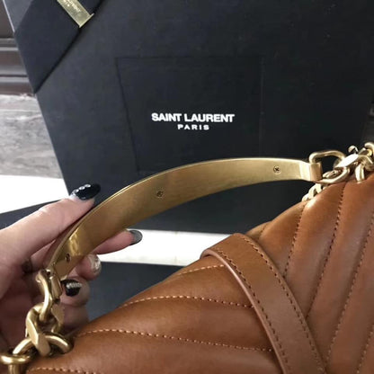 YSL College Medium Quilted Leather Bag