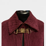 Celine ribbed horsebit-detail cape - S - 1970s