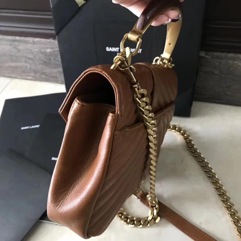 YSL College Medium Quilted Leather Bag