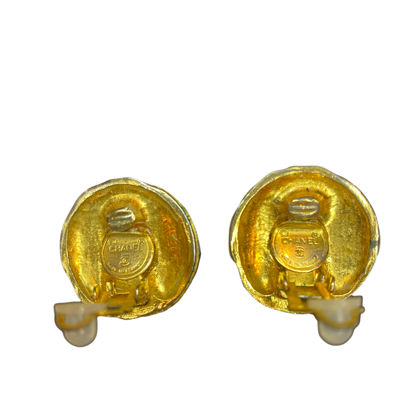 Chanel vintage clip earrings round   - 1990s