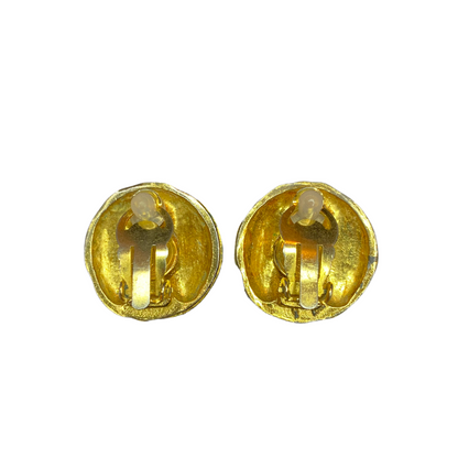 Chanel vintage clip earrings round   - 1990s