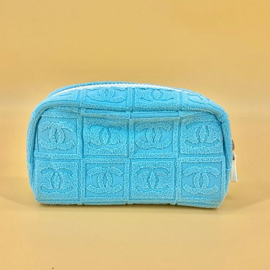 CHANEL Towel texture small pochette