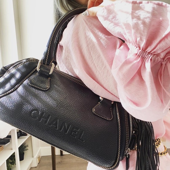 CHANEL HANDBAG & SHOULDER BAG BLACK CAVIAR SKIN