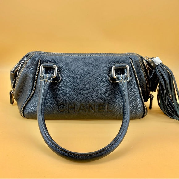 CHANEL HANDBAG & SHOULDER BAG BLACK CAVIAR SKIN