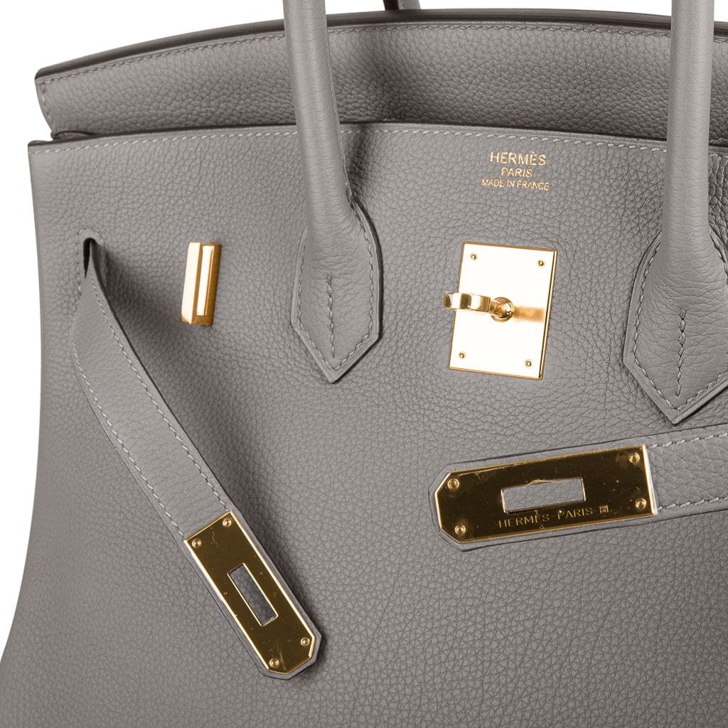 Hermes Birkin 35 Bag Gris Asphalte Togo Gold Hardware