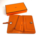 Hermès orange Dogon Duo wallet