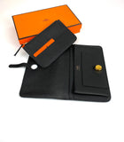 Hermès black Dogon Duo wallet