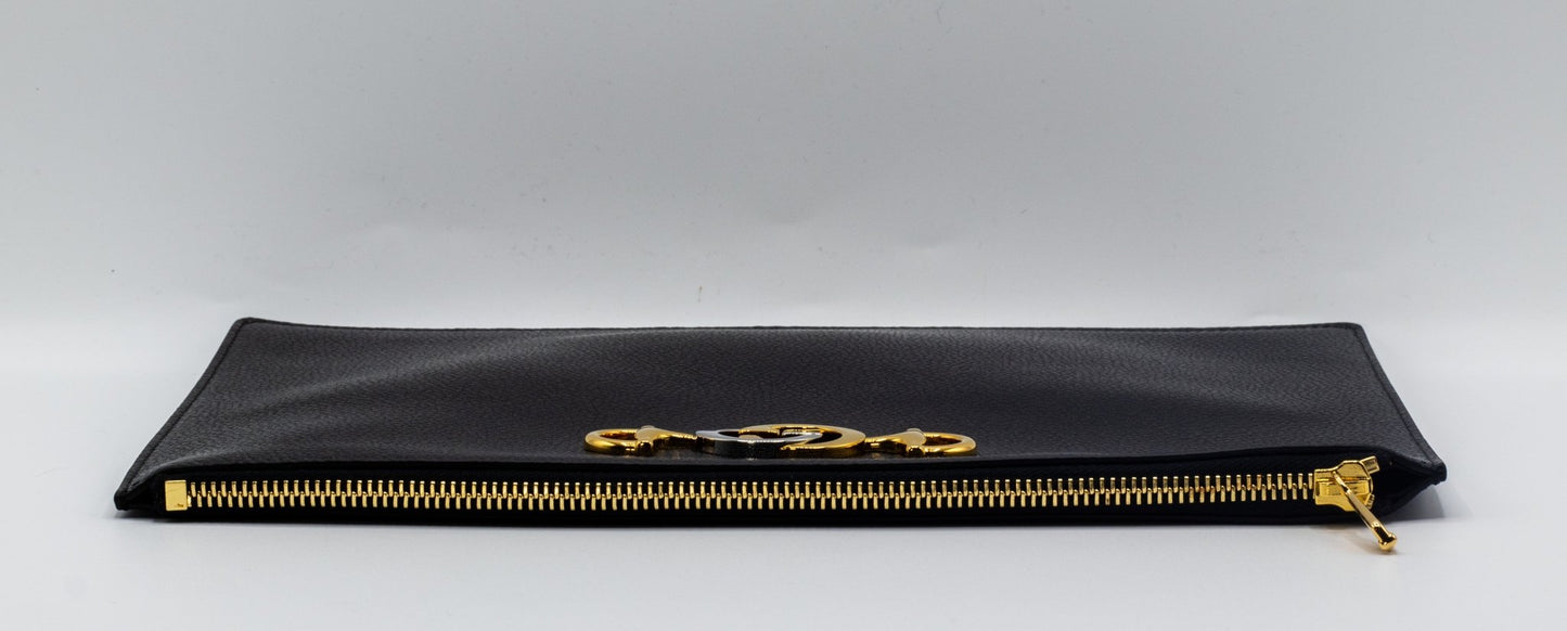 Zumi Grany Black Leather Clutch