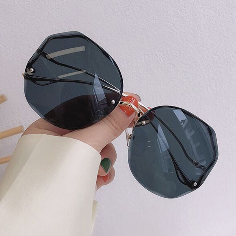 Irregular Round Sunglasses Women