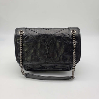 YSL Yves Saint Laurent Niki Leather Black Shoulder Bag