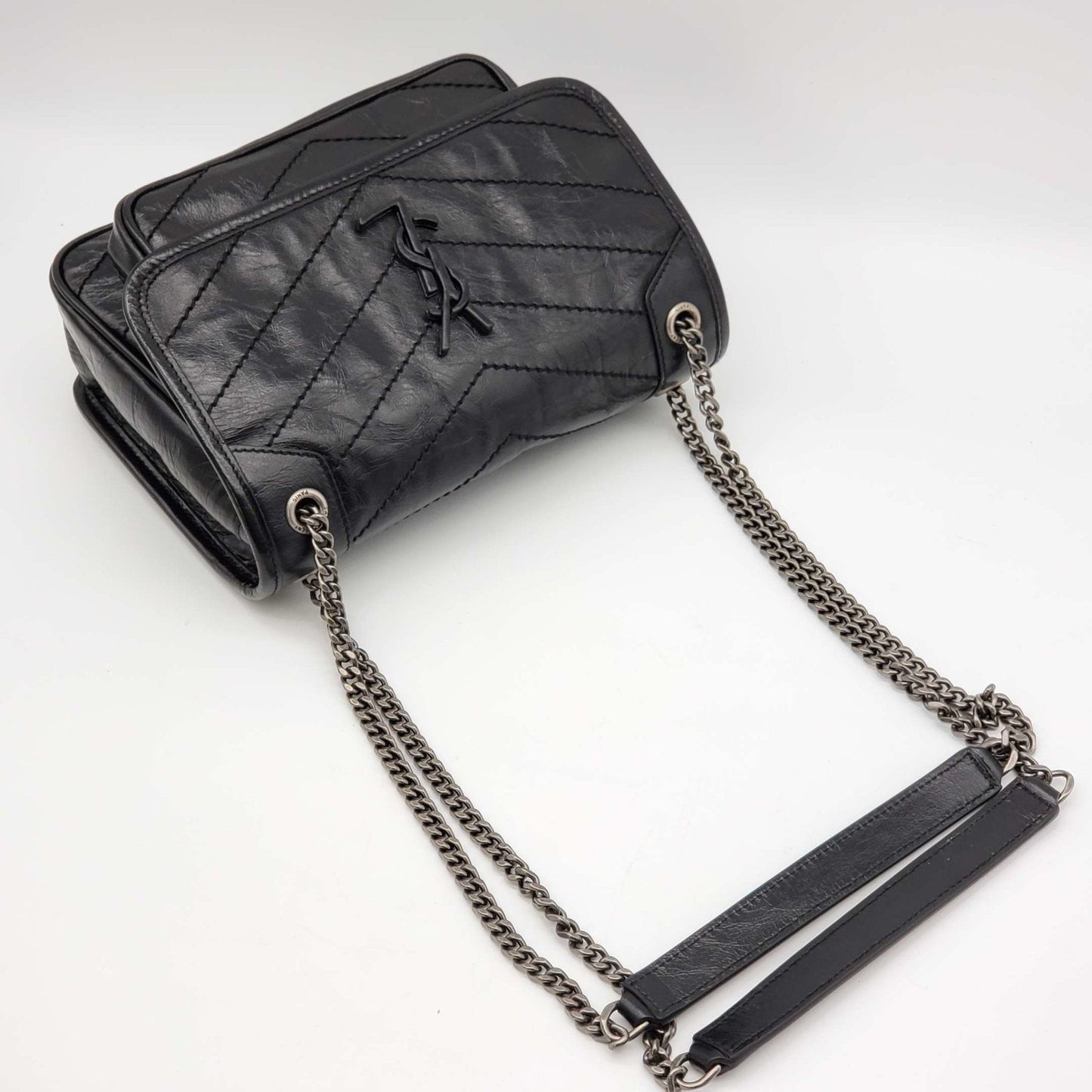 YSL Yves Saint Laurent Niki Leather Black Shoulder Bag