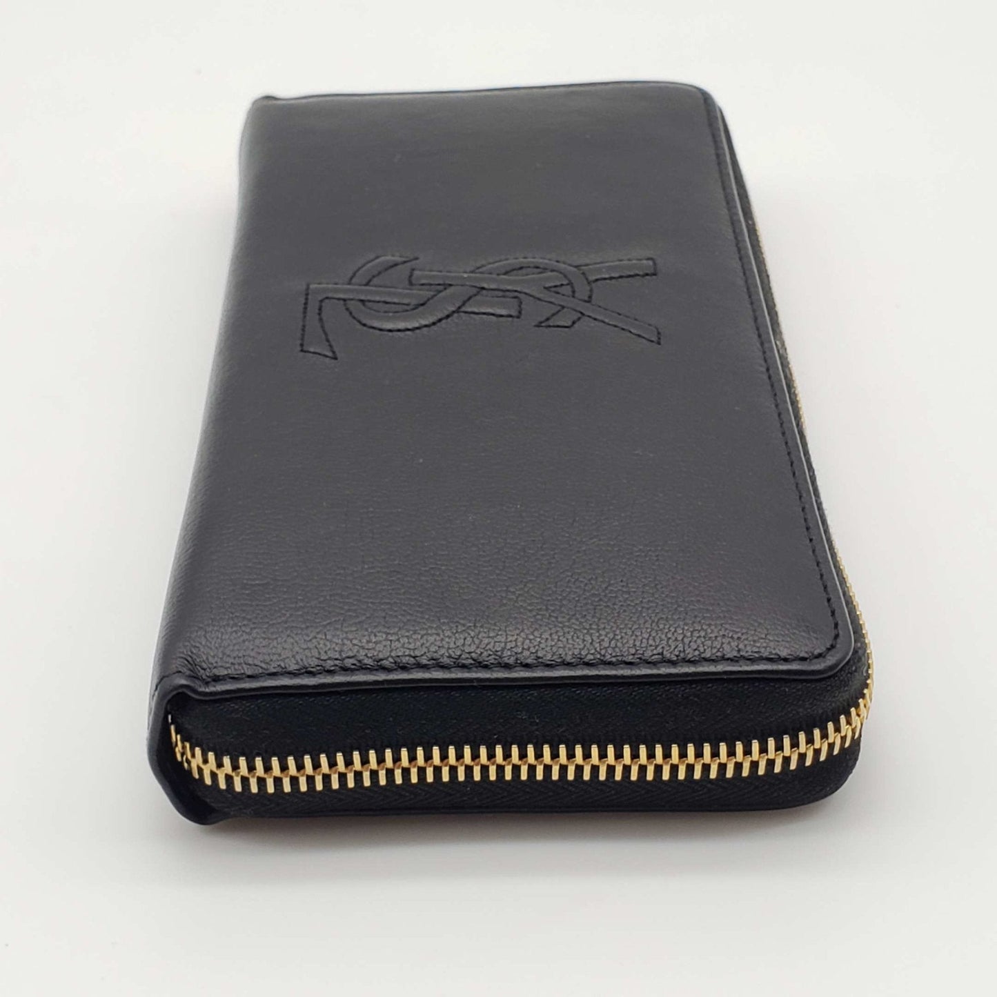 YSL Yves Saint Laurent Zippy Black Wallet